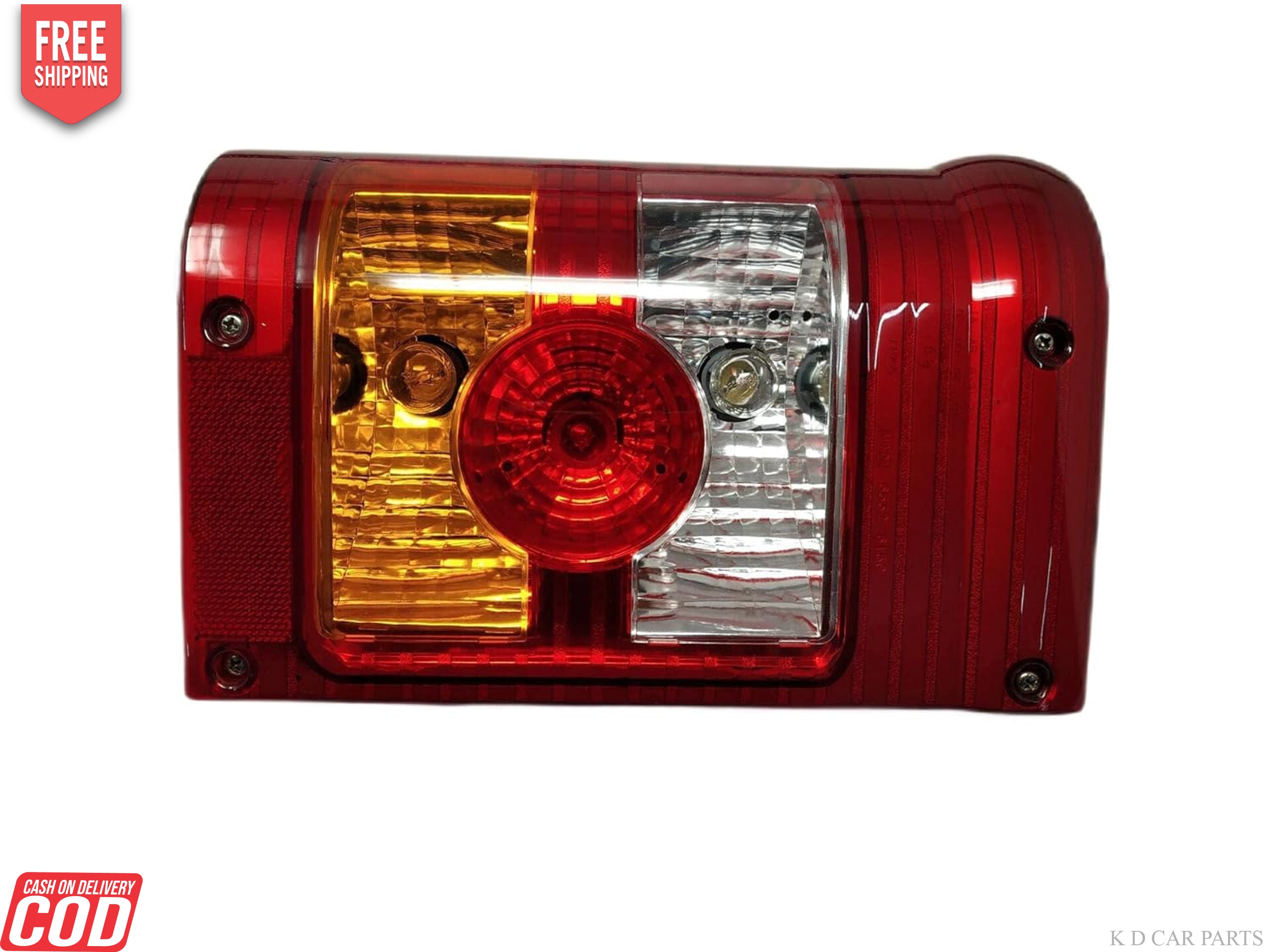 Red tail light assembly for Mahindra Bolero Type 3 vehicle.