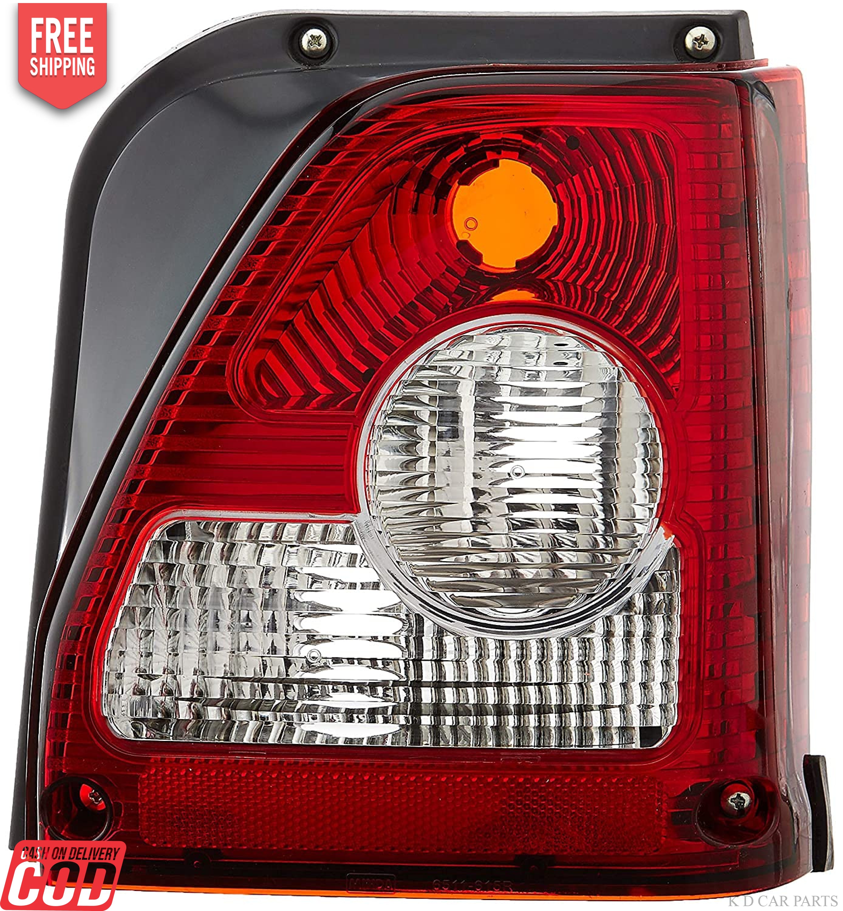 Tail light assembly for Maruti 800 Type 3 with clear and red lenses, including brake light and turn signal elements.