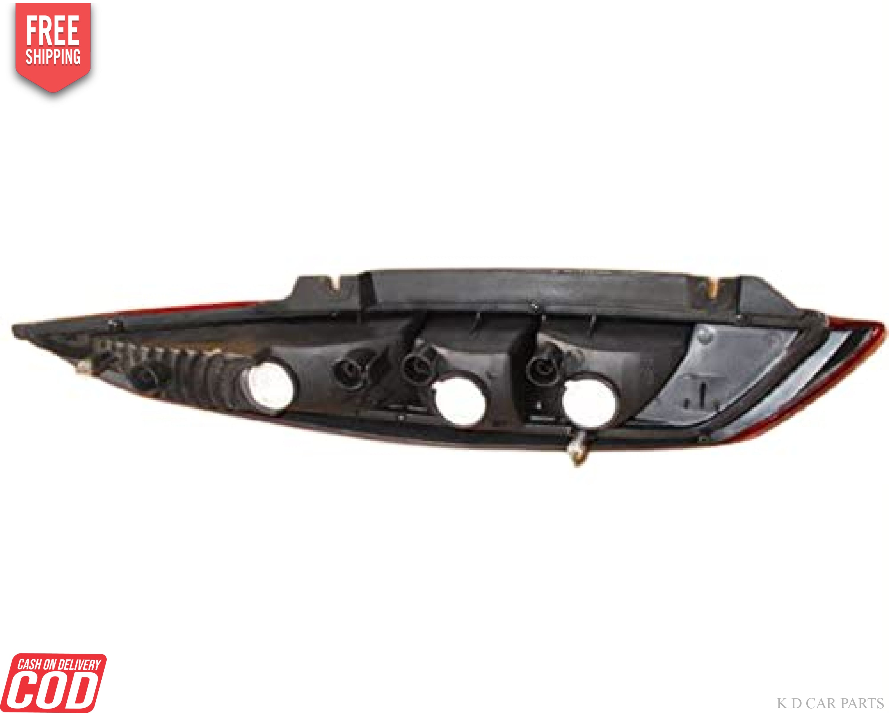 A red tail light assembly for Tata Nano 2009-2018 with clear and red lenses visible.