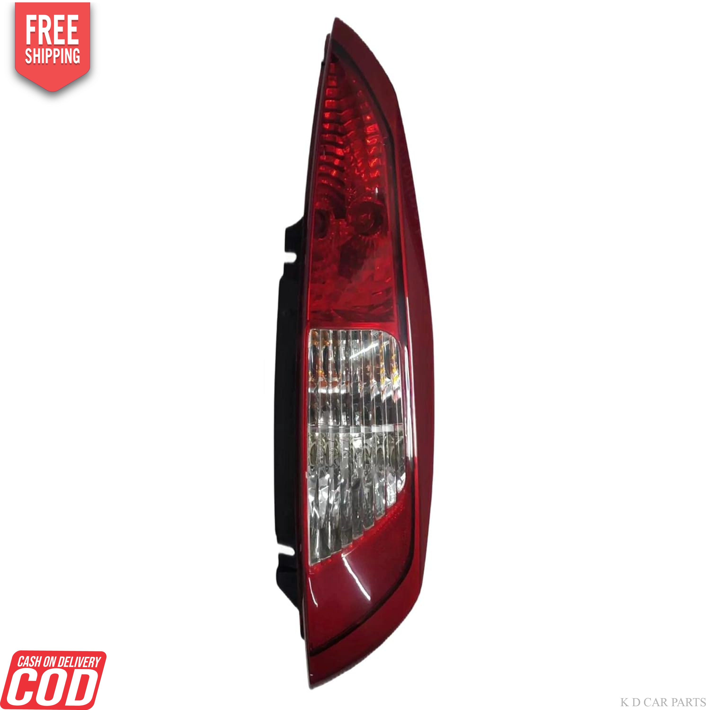 A red tail light assembly for Tata Nano 2009-2018 with clear and red lenses visible.