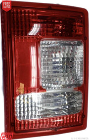 Red tail light assembly for Tata Winger 2007-2016 with clear lens and breakproof glass.