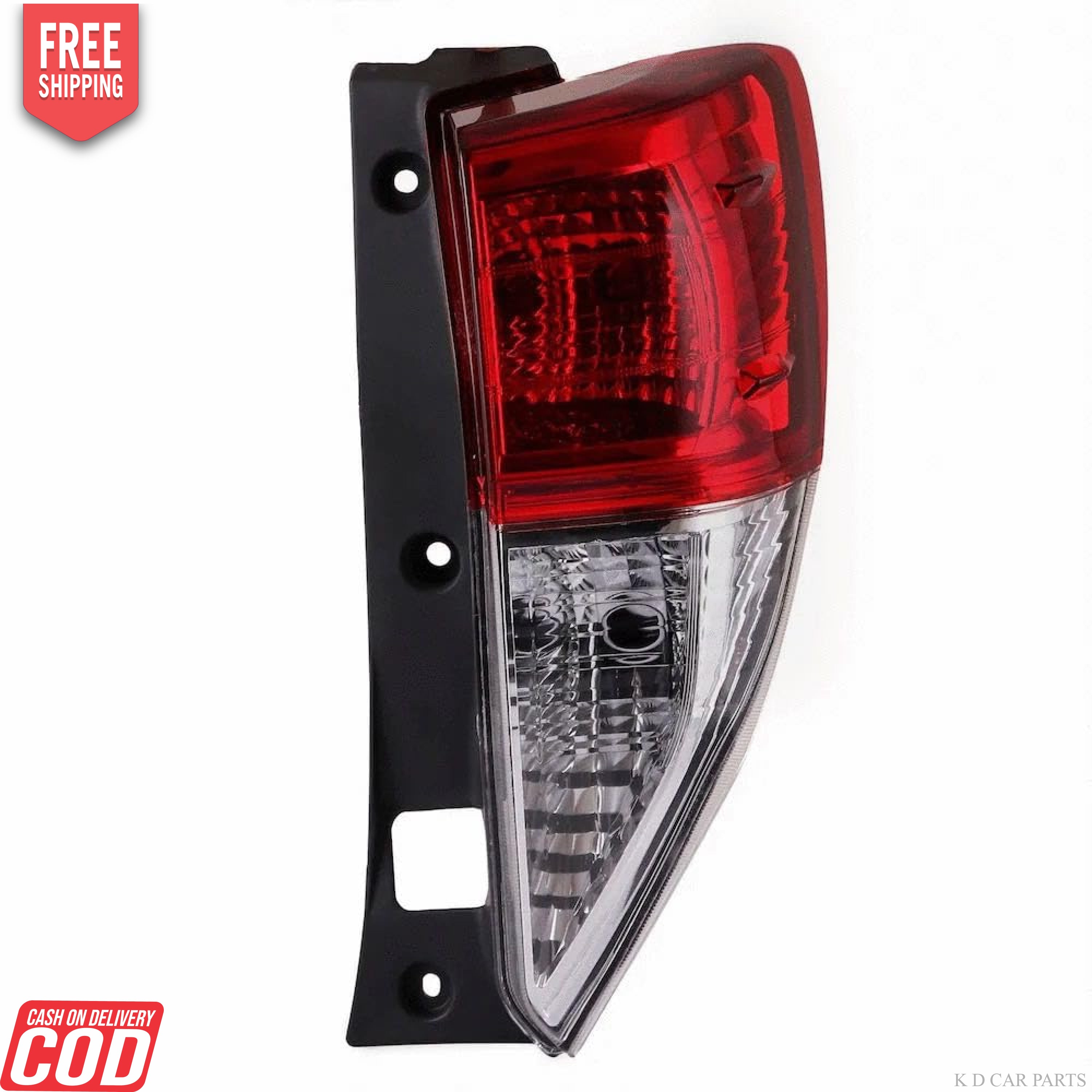 Red tail light assembly for Toyota Innova CRYSTA 2016-Present with a black housing and clear lens.
