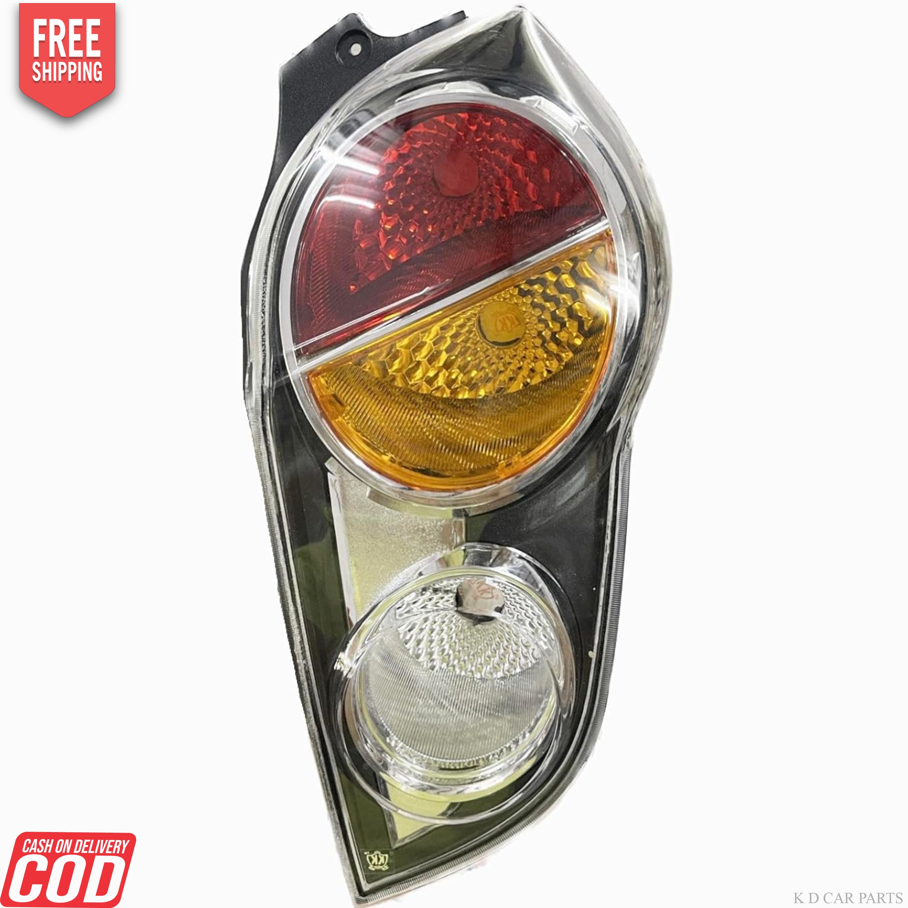 Rear tail light for Chevrolet Beat model years 2010-2014, featuring a white light with a red lens and yellow reflector.
