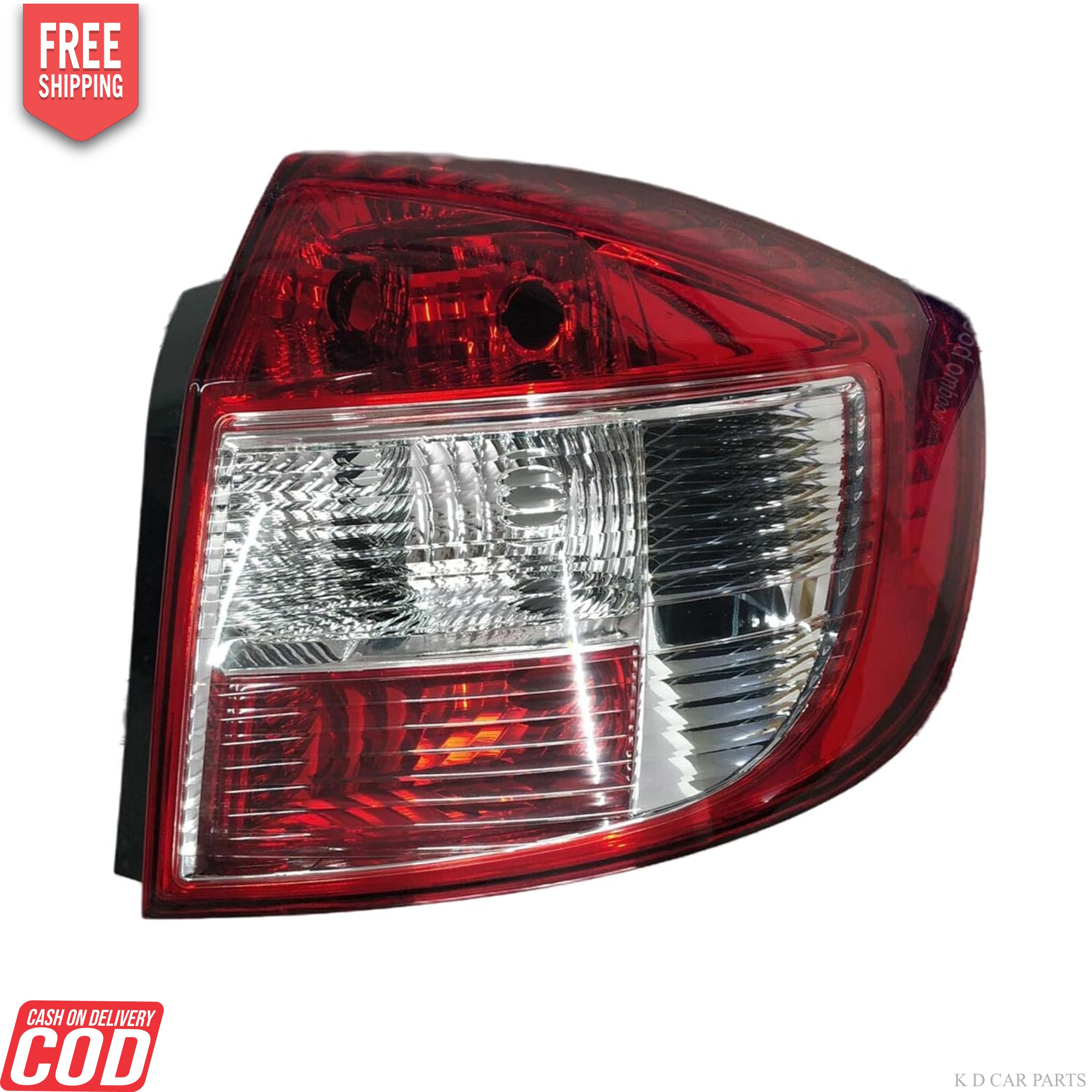 A red and clear tail light for a Maruti SX4 vehicle, showcasing the brake light and reverse light components.