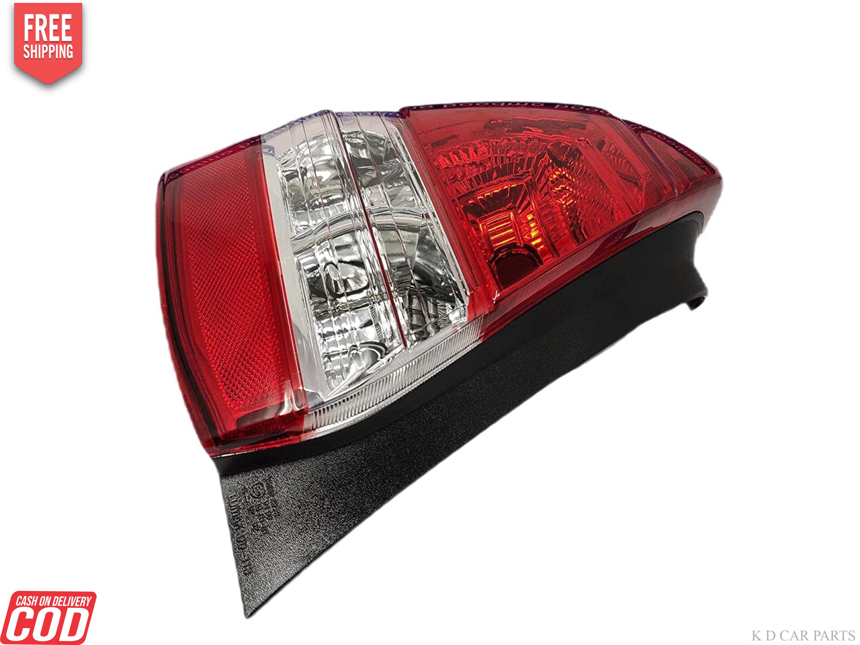 A red and clear tail light for a Toyota Etios Sedan, with visible brake light and turn signal components.