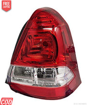 A red and clear tail light for a Toyota Etios Sedan, with visible brake light and turn signal components.