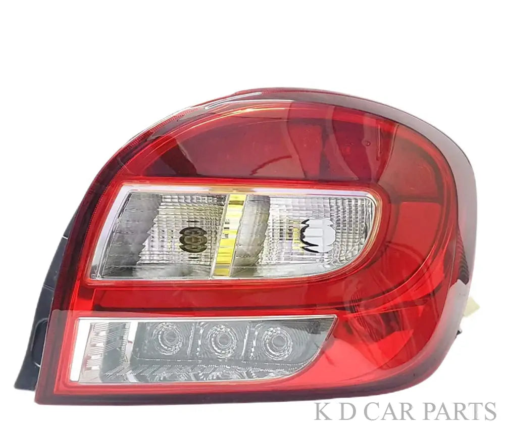 Red tail light for Maruti Suzuki Baleno 2015-2022 with a black frame and clear glass.
