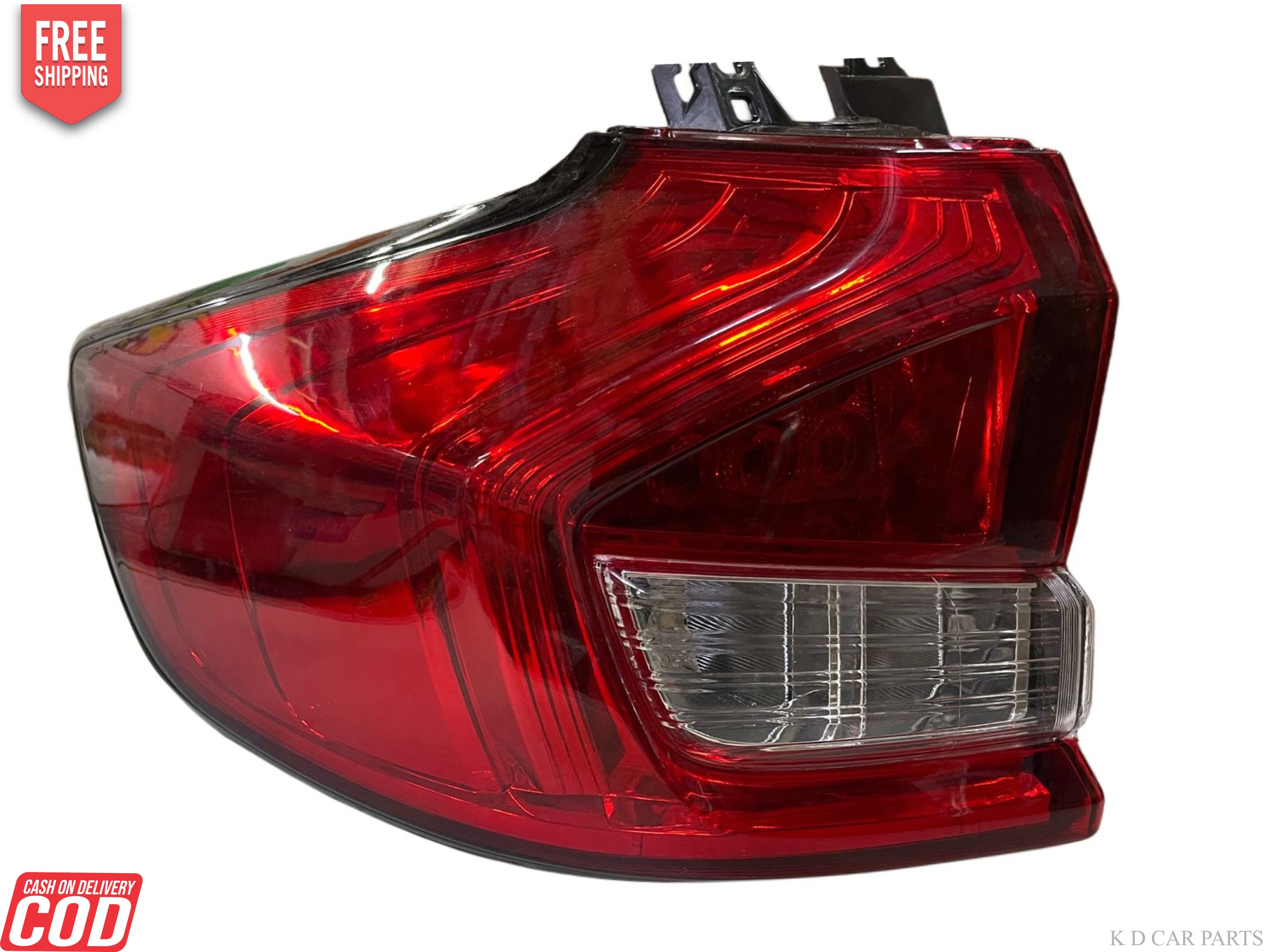 A pair of red and clear taillight assemblies for a Maruti Ertiga vehicle, featuring integrated brake light, tail light, and reverse light sections.