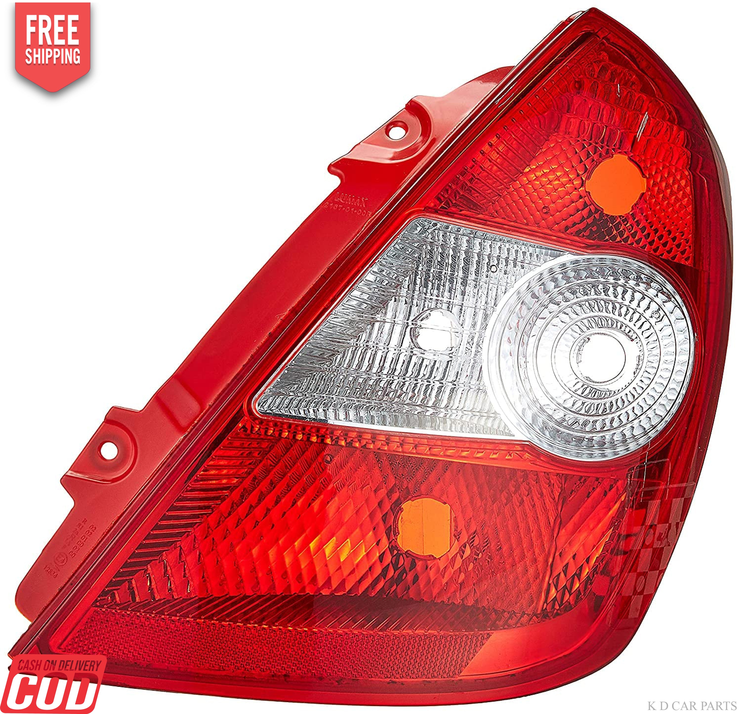 A red tail light for a Tata Indigo CS vehicle, showcasing the brake light, reverse light, and turn signal.