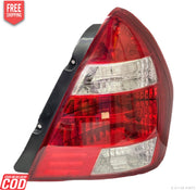 Red tail light for Tata Indigo Type 1 vehicle (2002-2011) with a black border and clear glass.