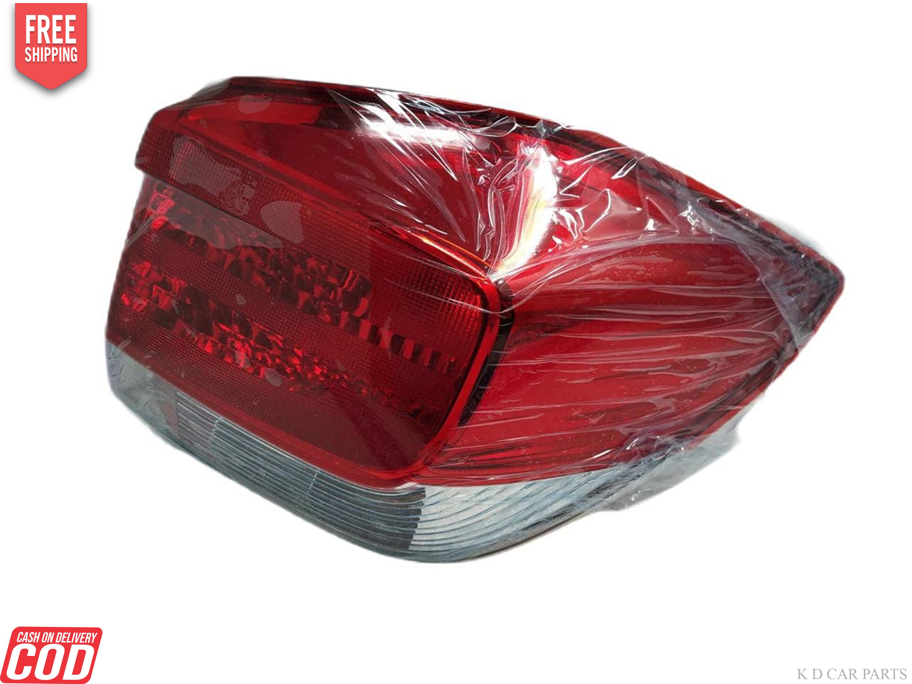 A red tailight/backlight for a Honda Amaze, Type 1, model years 2013-2016, wrapped in plastic.