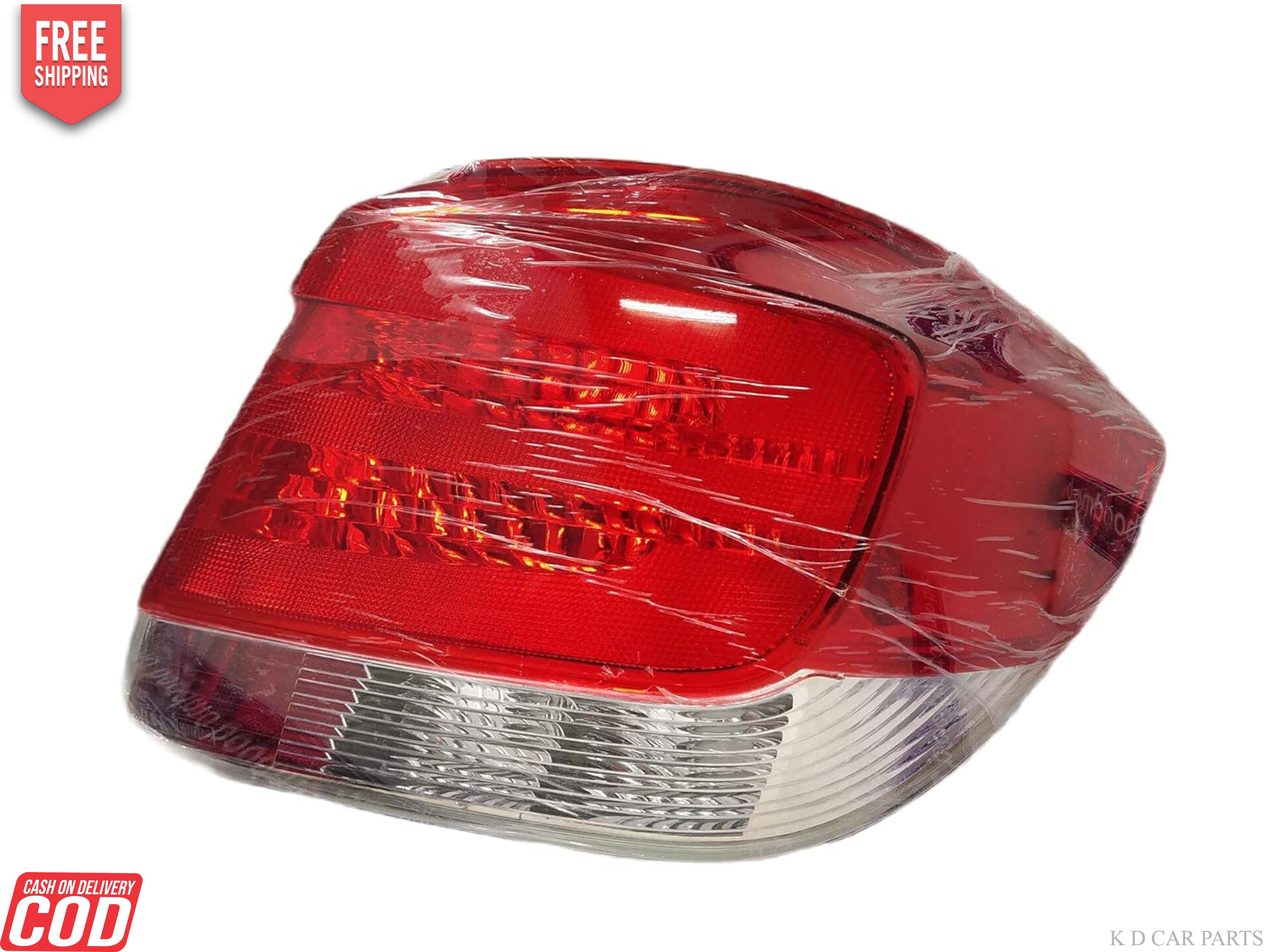 A red tailight/backlight for a Honda Amaze, Type 1, model years 2013-2016, wrapped in plastic.