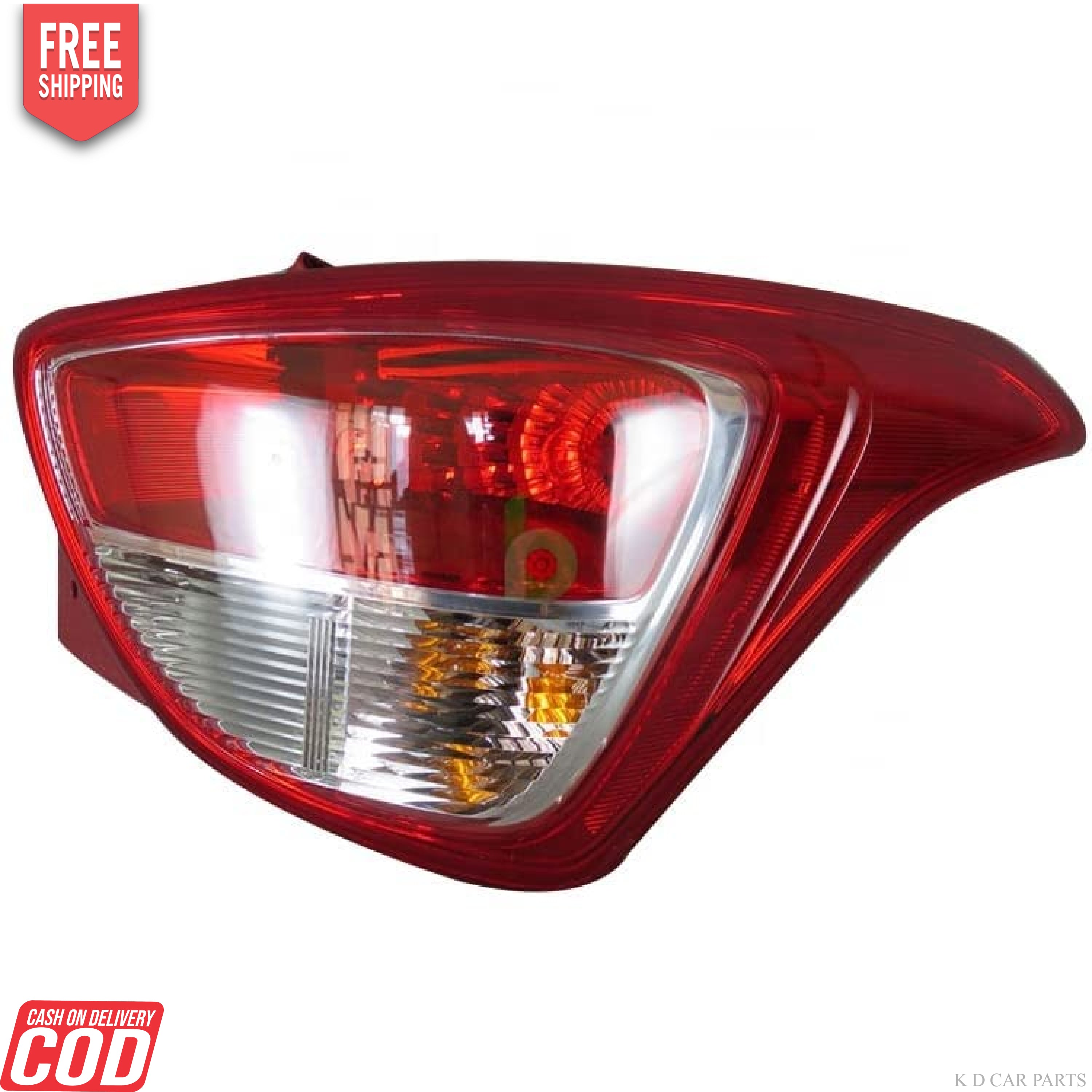 A red tail light for a Hyundai I10 GRAND, showcasing the brake light and reverse light components.