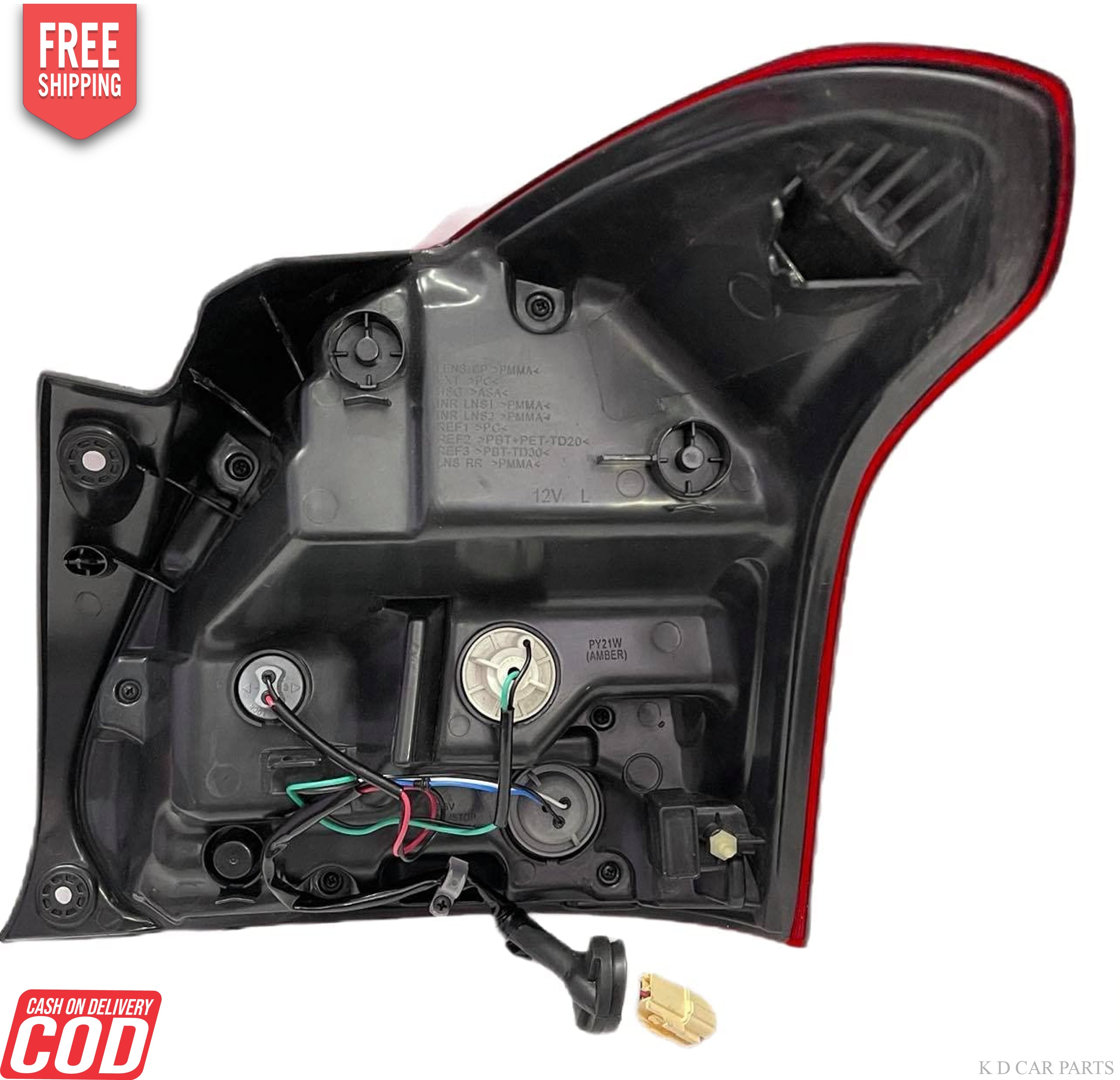 Red tail light for a Maruti Suzuki Swift vehicle, showcasing the brake light and reverse light sections.