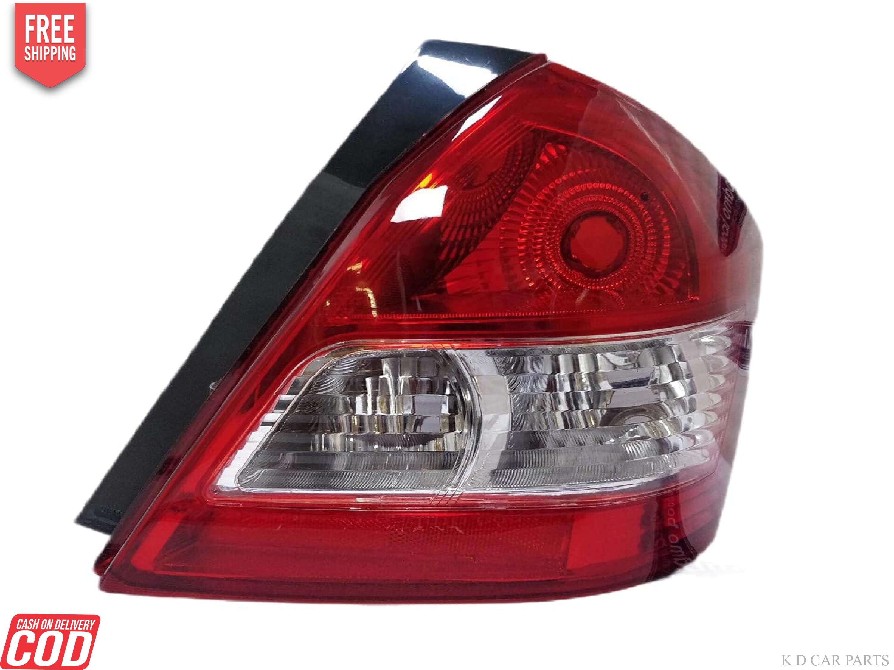 Rear tail light for a Suzuki Dzire 2012-2017, featuring a red cover with clear and silver components visible behind.