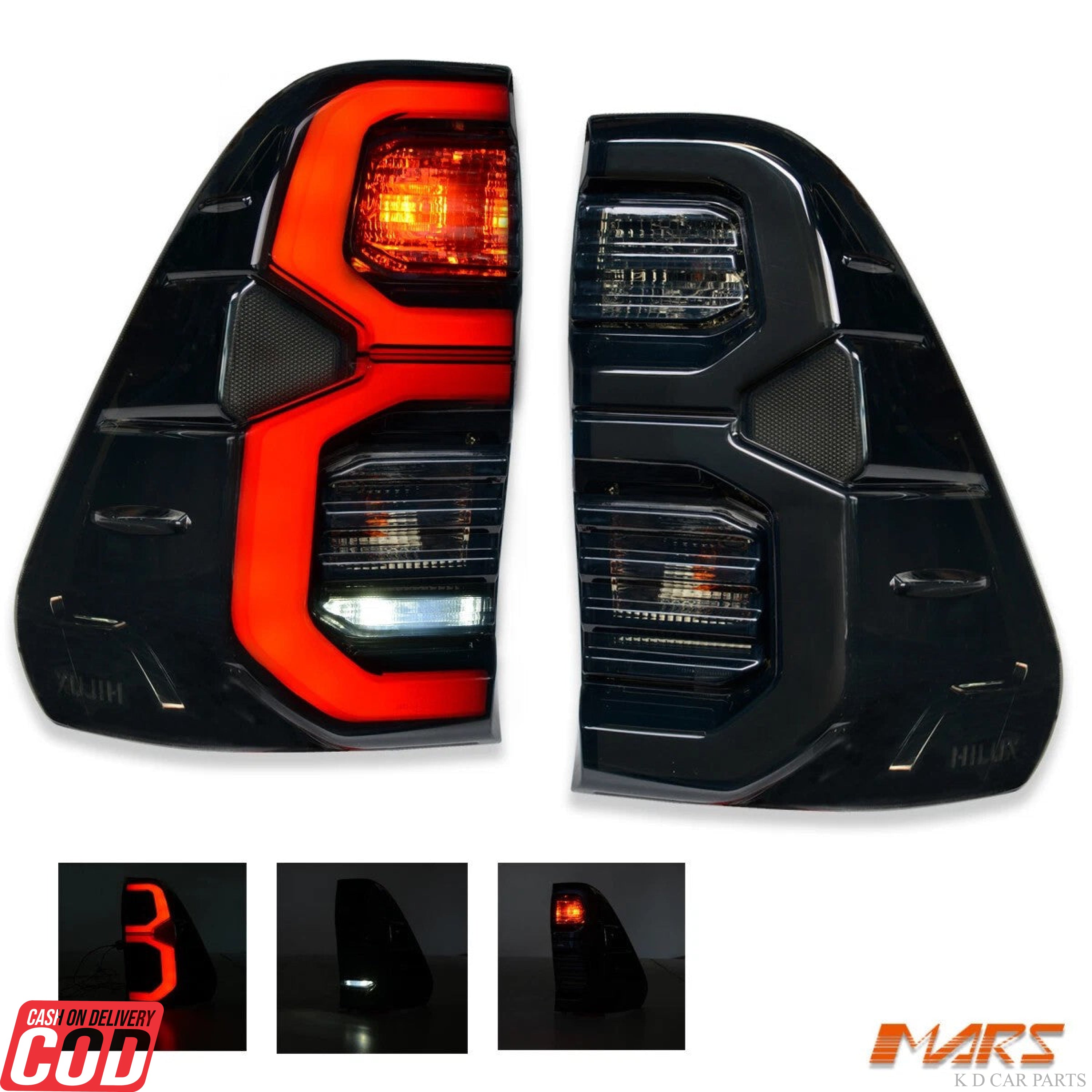 Hilux smoky black tail light