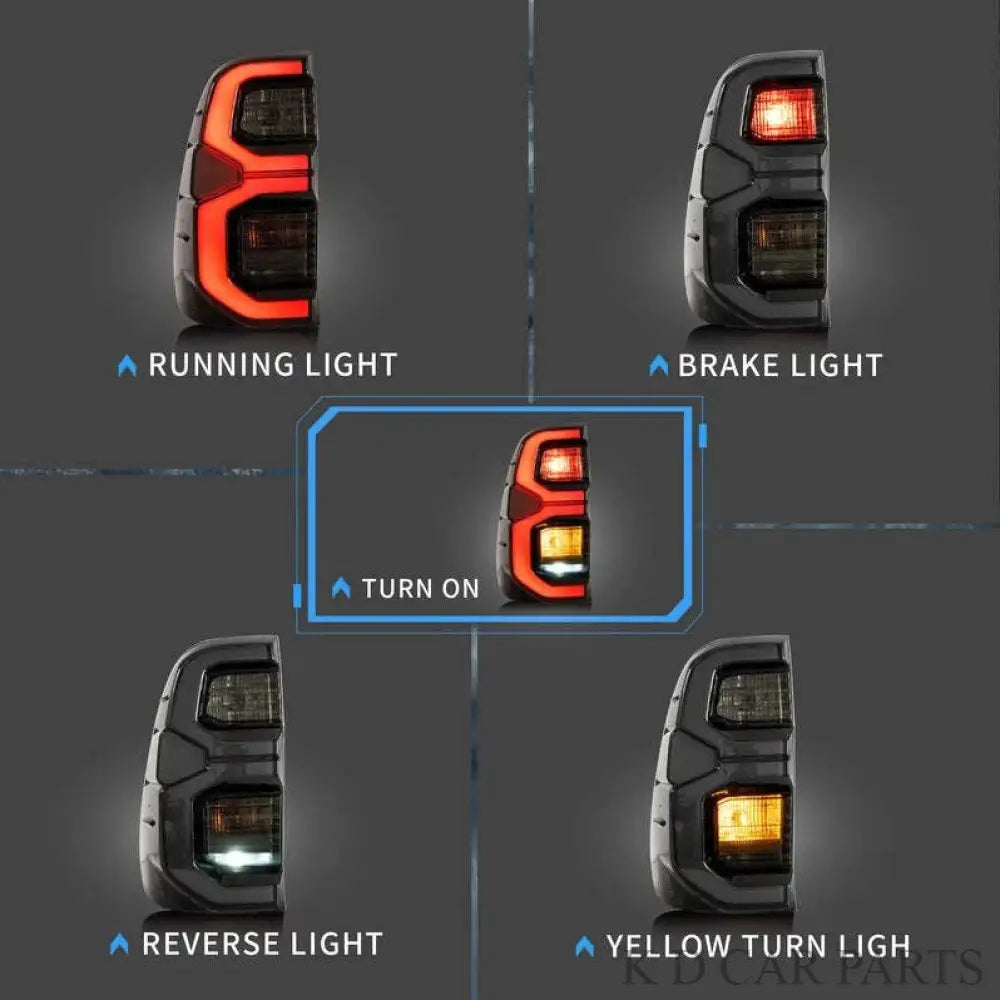 Hilux smoky black tail light