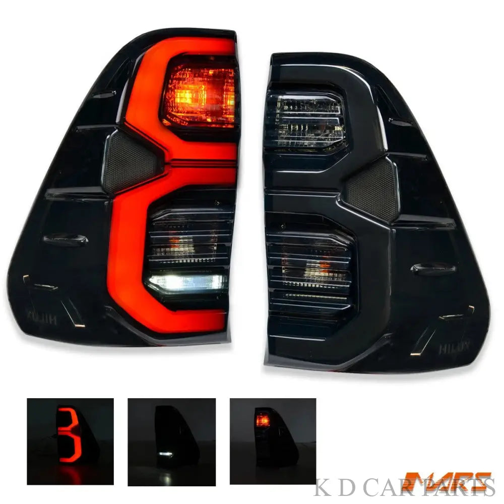 Hilux smoky black tail light