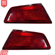 A pair of red taillight assemblies for the Honda WR-V designed with LED lighting elements.