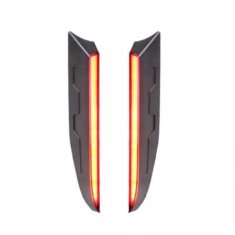 LED D-pillar lights for Maruti Suzuki Swift shown in red, intended for both sides of the vehicle.