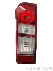 Red taillight lens for ISUZU vehicle, featuring clear glass and three-light design with visible wiring harness.