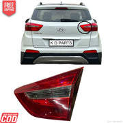Car rear view with 'KD Parts' branding and a close-up of a red car tail light.