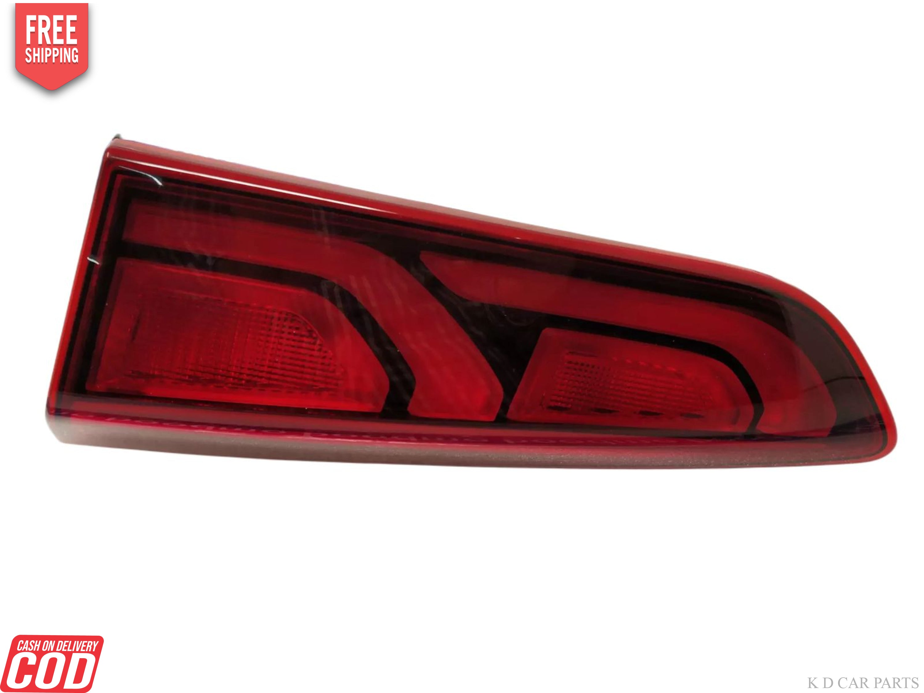 Red tail light assembly for Hyundai I20 with clear lens and red-colored borders.