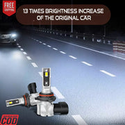 WHITE 9006 LED HEADLIGHT BULB (HIGH QUALITY) PAIR LED BULB