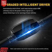 WHITE H11 LED HEADLIGHT BULB (HIGH QUALITY) PAIR LED BULB