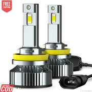 WHITE H11 LED HEADLIGHT BULB (HIGH QUALITY) PAIR 200 WATT LED BULB