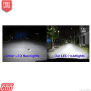 WHITE H19 LED HEADLIGHT BULB (HIGH QUALITY) PAIR LED BULB