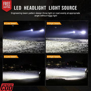 WHITE H19 LED HEADLIGHT BULB (HIGH QUALITY) PAIR LED BULB