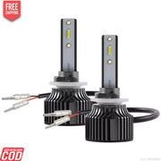 WHITE H27 LED HEADLIGHT BULB (HIGH QUALITY) PAIR 200 WATT LED BULB