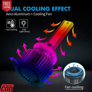 WHITE H27 LED HEADLIGHT BULB (HIGH QUALITY) PAIR LED BULB