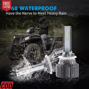 WHITE H27 LED HEADLIGHT BULB (HIGH QUALITY) PAIR LED BULB